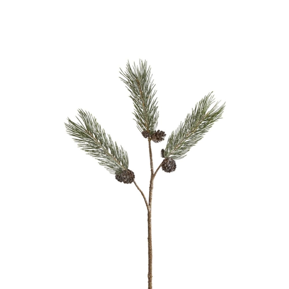 FROSTED PINE SPRAY W/CONES SM