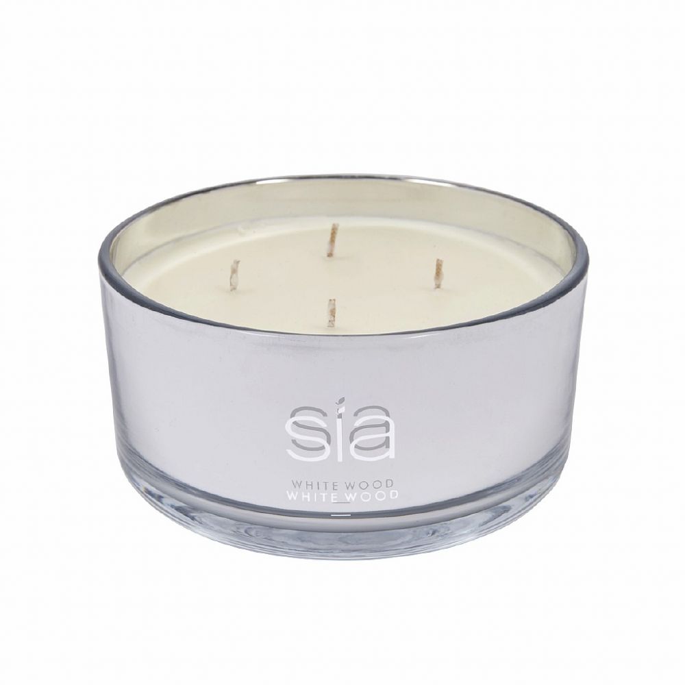 VIOLET SC.CANDLE WHITE WOOD MD