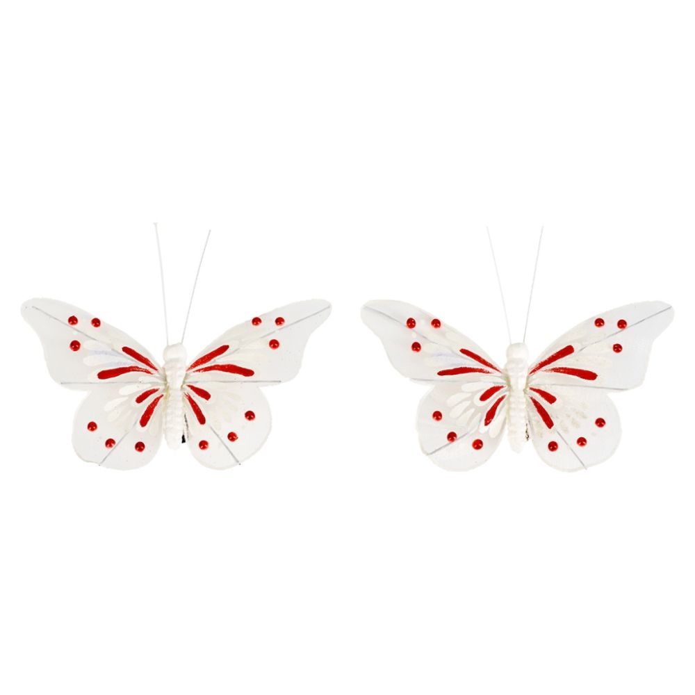 BUTTERFLY WITH CLIP SMALL S/2